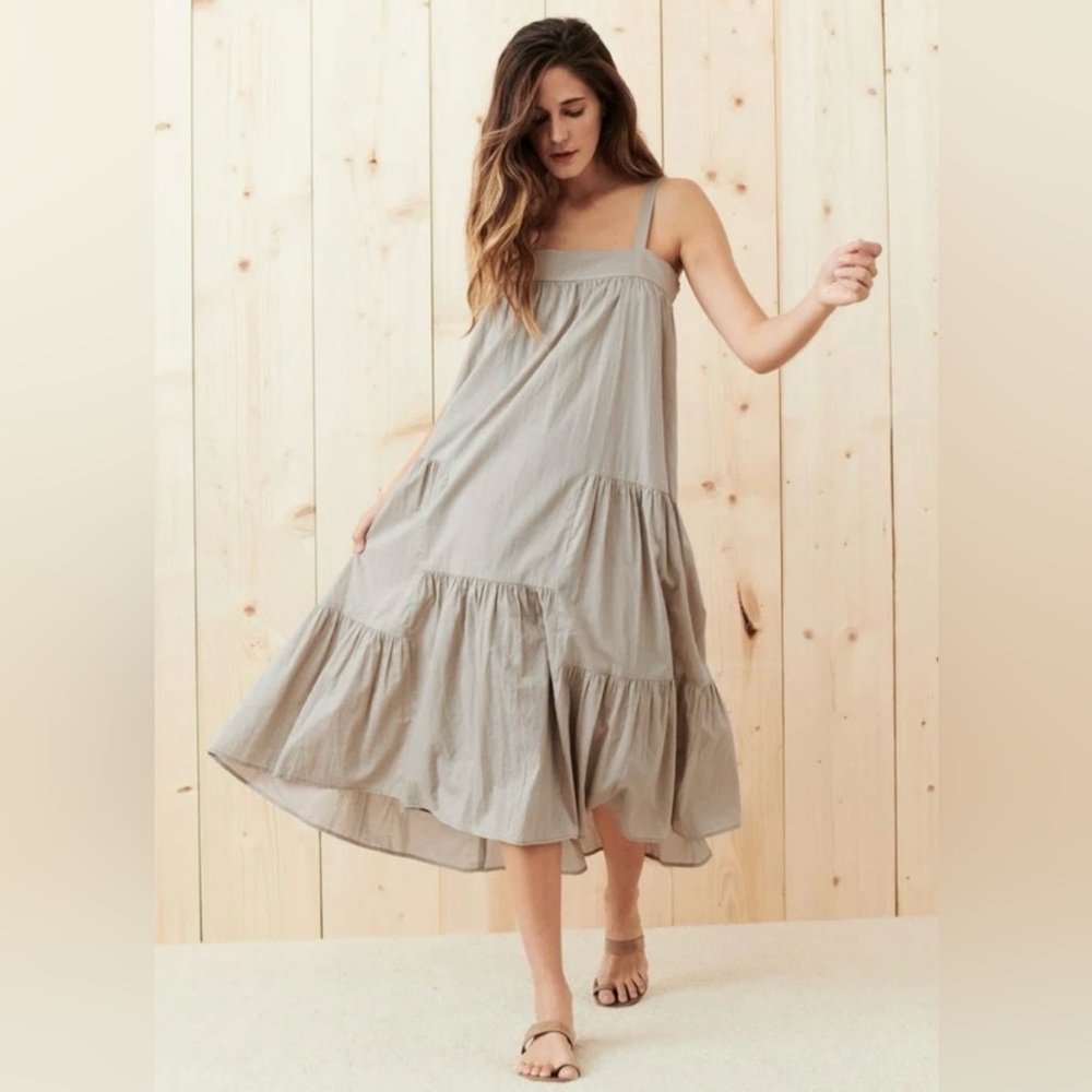 Jenni Kayne Summer Dress linen willow xs